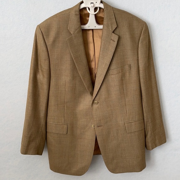 Ralph Lauren Plaid Silk/Wool 2 Button Suit Jacket - Picture 1 of 12